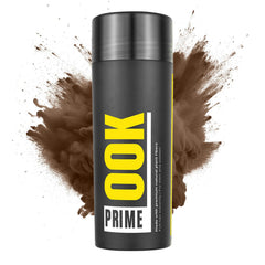 Prime Look Hair Building Fibers bottle close-up shows premium packaging and instant coverage.