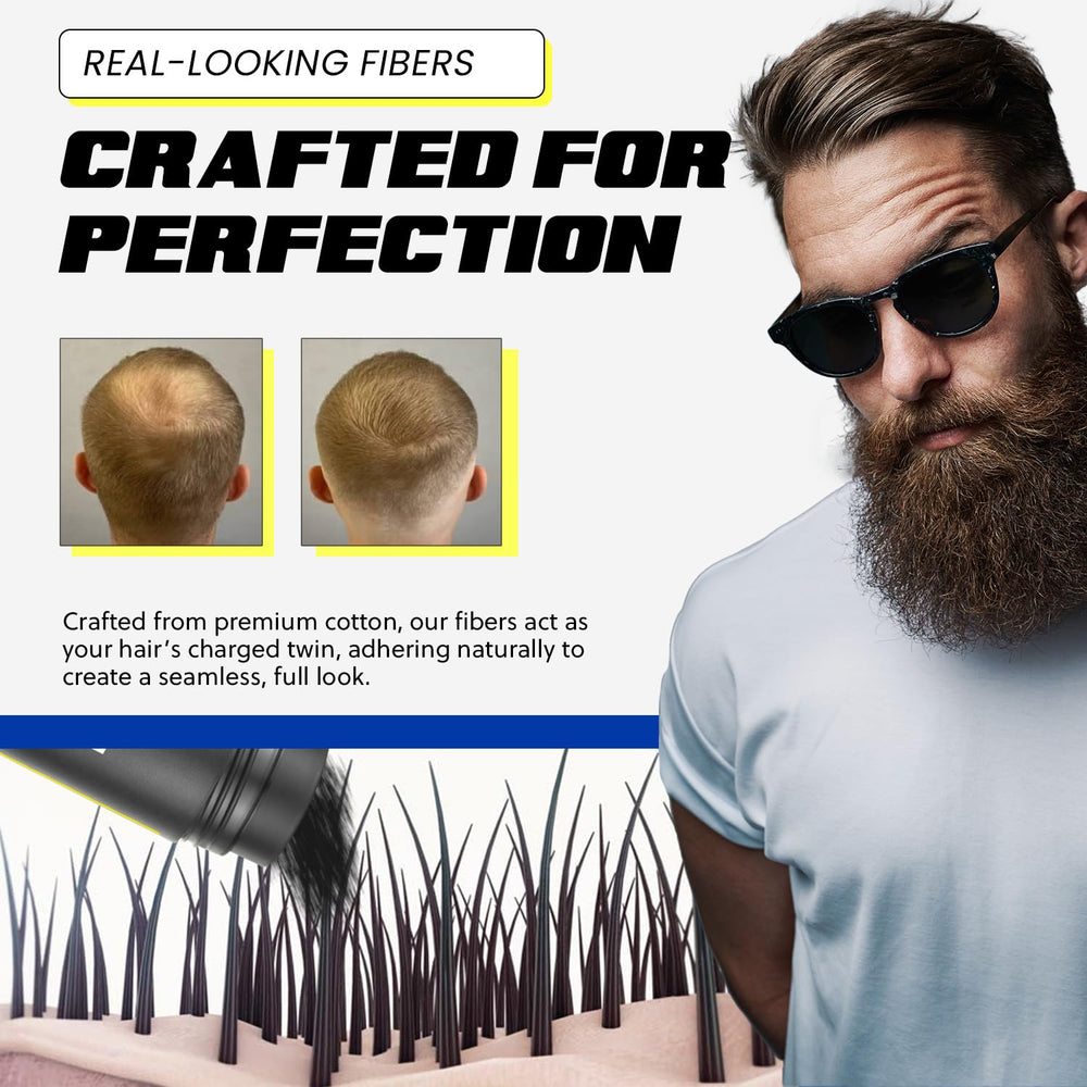 Prime Look Hair Building Fibers suit both men and women for versatile styling.