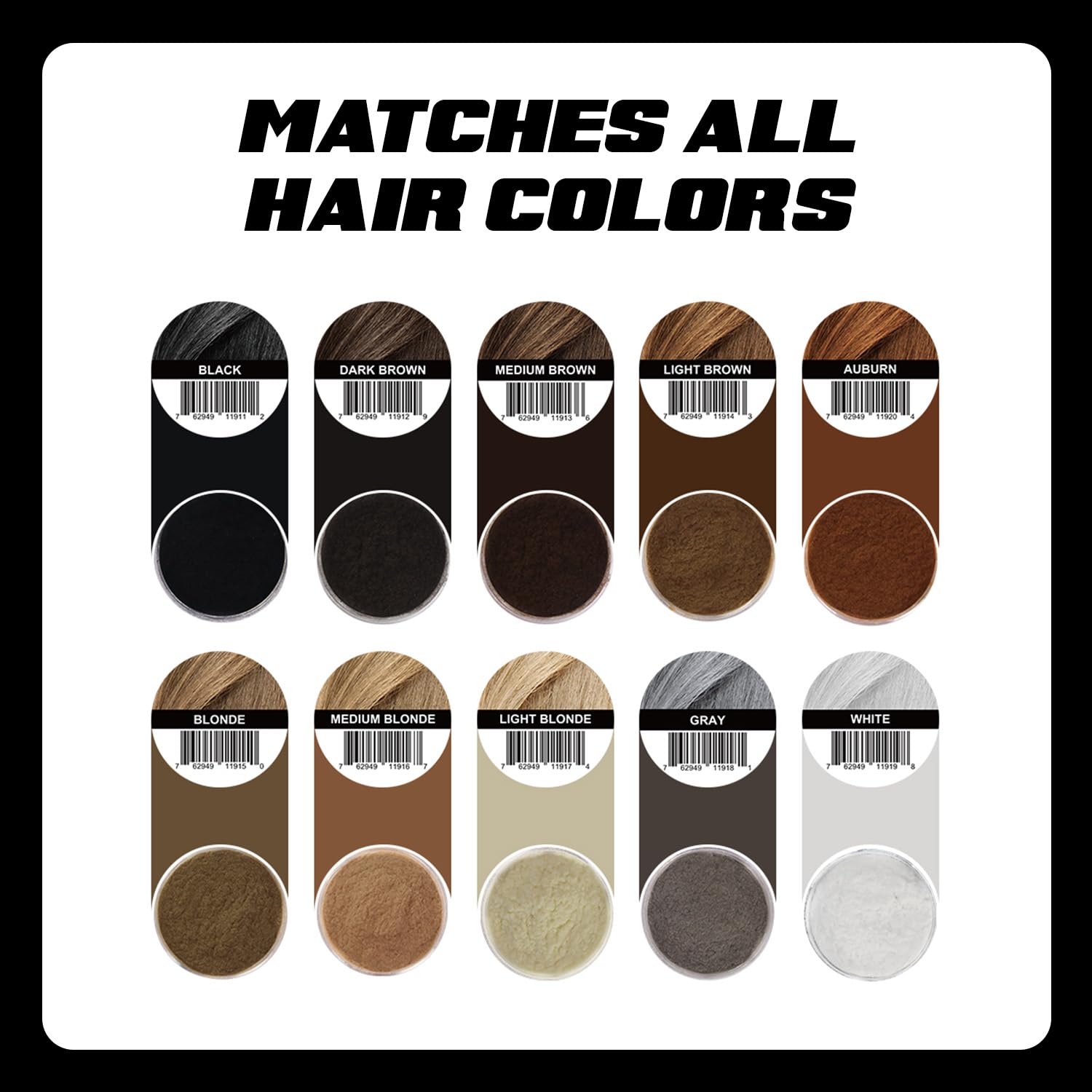 Prime Look fibers stay put in varying weather for lasting appearance.