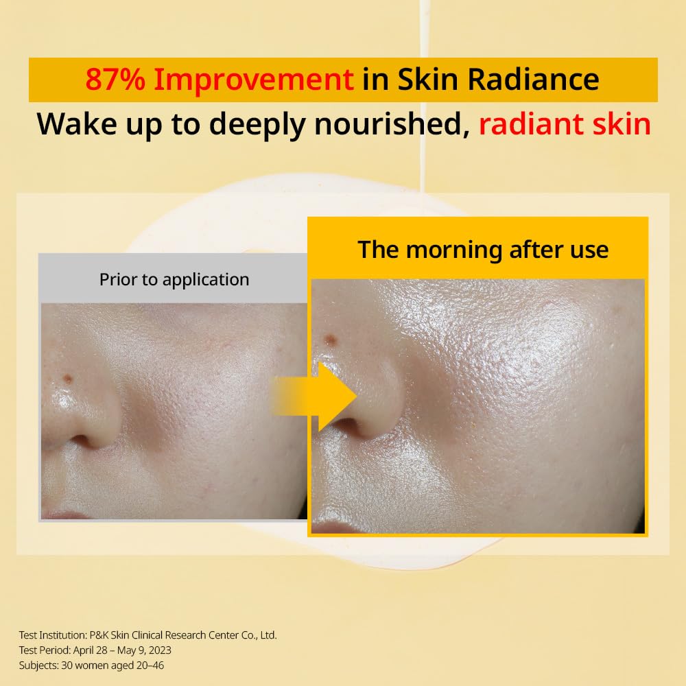 Primera Vitatinol Serum Gel Mask becomes transparent after use, enabling quick boosts.