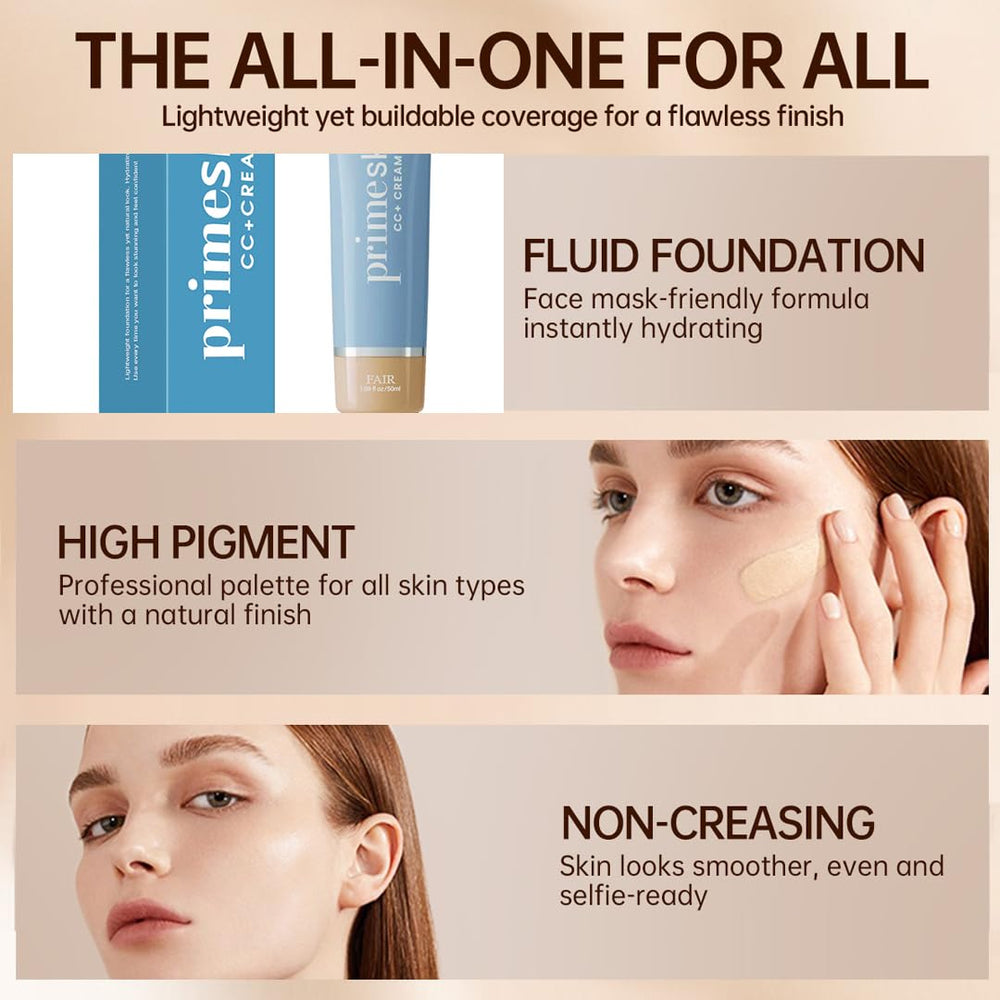 PrimeSkin CC+ Cream hydrates to improve texture and elasticity in mature skin.