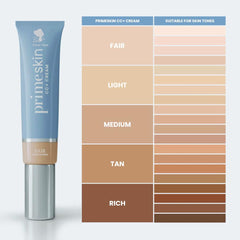 PrimeSkin CC+ Cream layered coverage smooths pores and evens tone.
