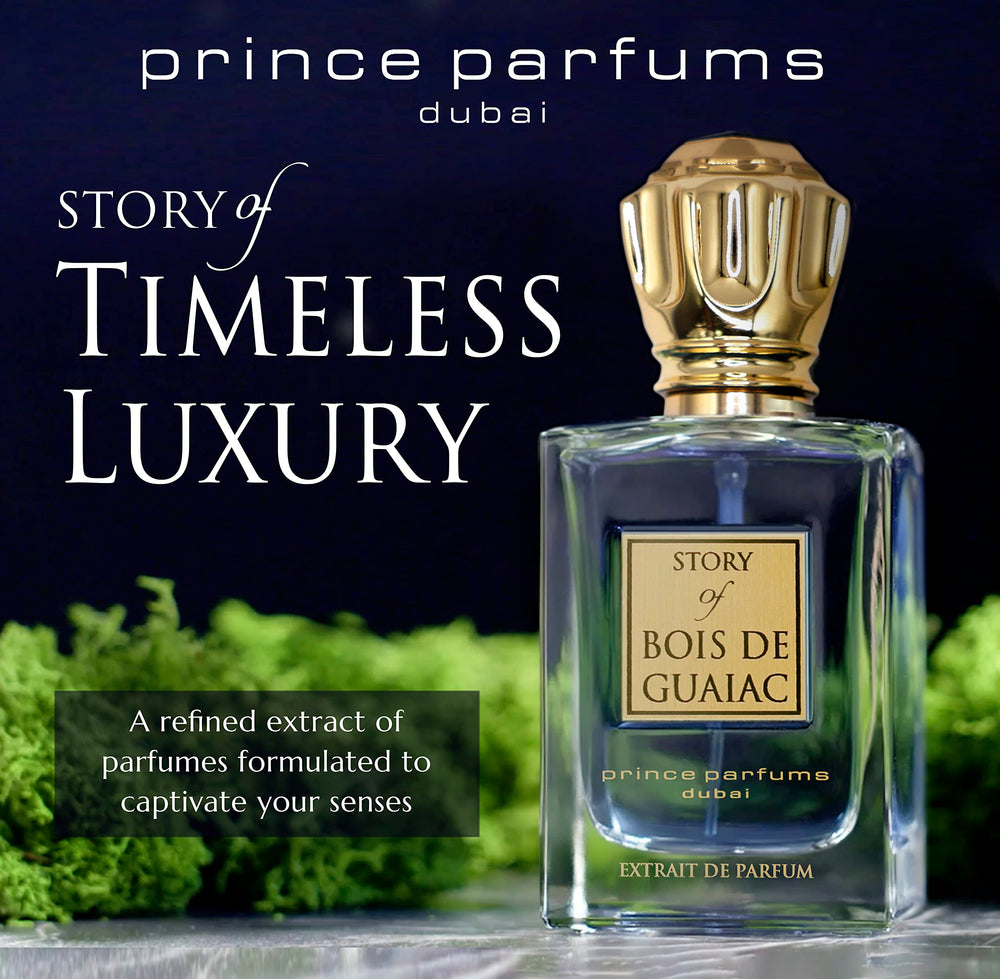Prince Parfums Dubai exotic-woods note reveals a luxurious, nature-inspired scent.