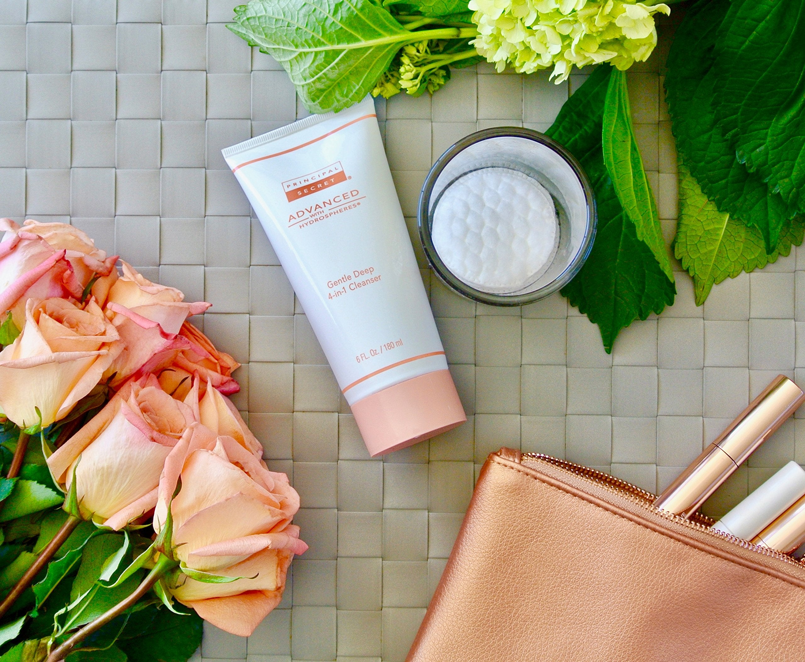 Principal Secret Advanced Gentle Deep 4-in-1 Cleanser soft finish leaves skin feeling renewed.