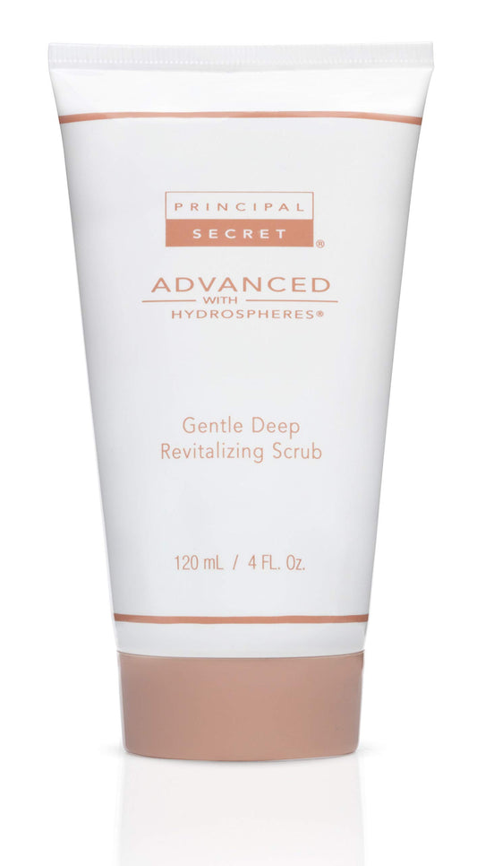 Principal Secret Gentle Deep Revitalizing Scrub jar for smoother, refreshed skin.