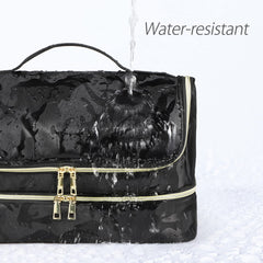Pripher compact travel size with hook allows easy hanging.