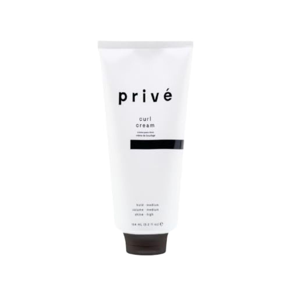 Prive curl cream bottle showing silicone-free formula for defined curls