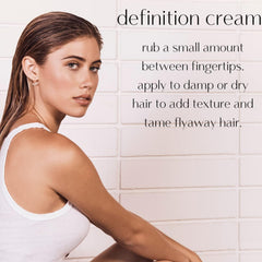 Privé Definition Hair Cream texture and definition for sculpted looks.