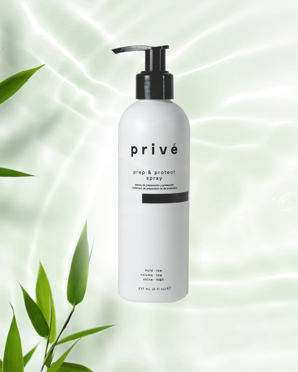 Privé Prep & Protect ingredients: kukui oil and green tea hydrate and strengthen hair.