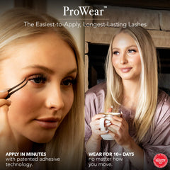 Pro Lash ProWear lash cluster application inner corner close-up for quick styling