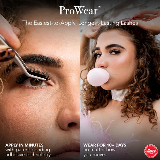 Pro Lash ProWear No.06 Cocoa on-eye view for dramatic yet sleek lashes.