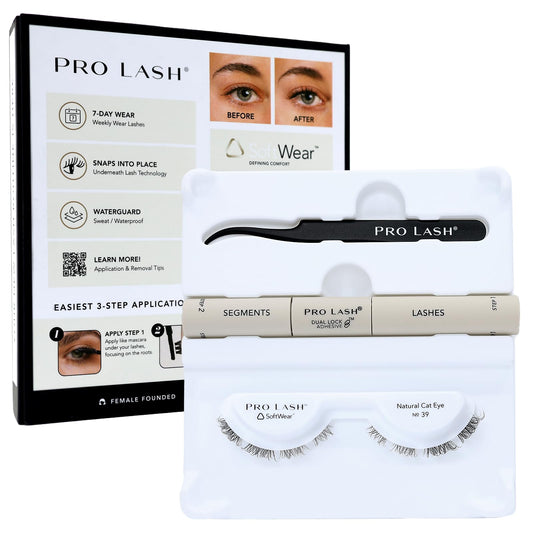 Pro Lash SoftWear Clean Girl Cat Eye No. 39 close-up for natural elongation