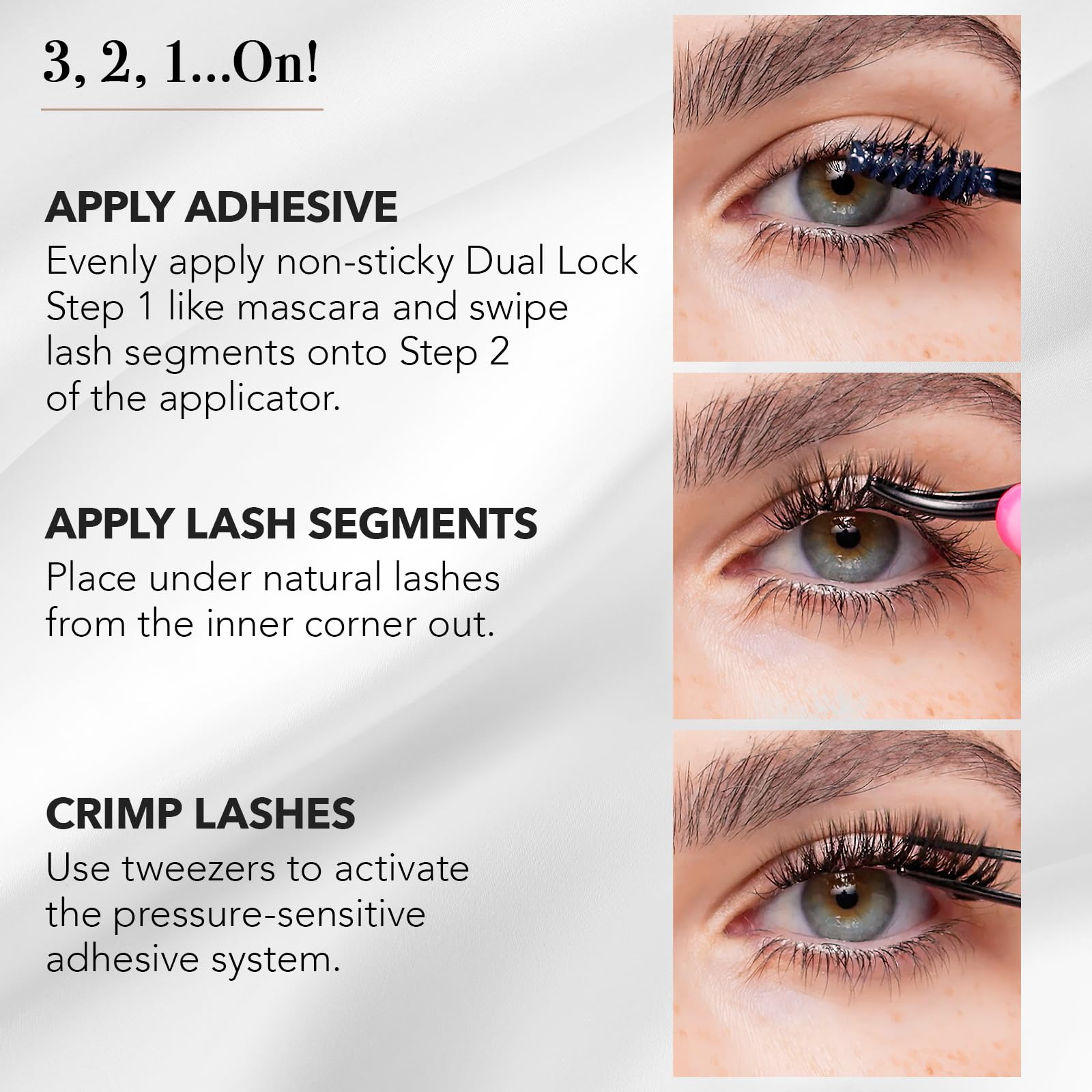 Pro Lash SoftWear close-up shows secure base for placement.