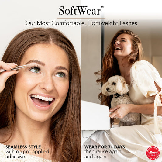 Pro Lash SoftWear adhesive tube demonstrates secure hold for a full day