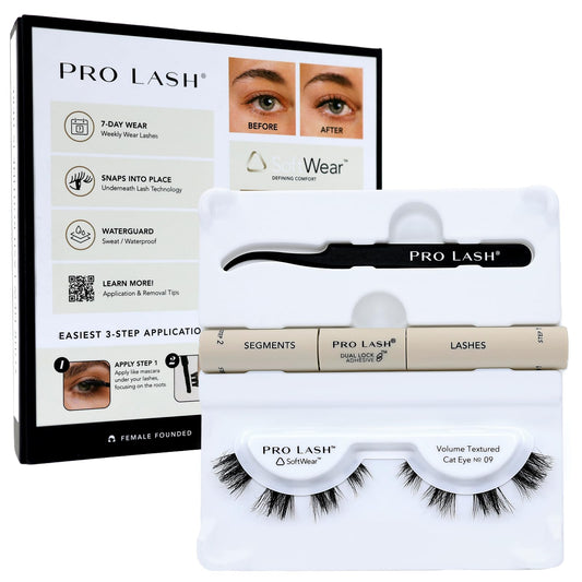 Pro Lash SoftWear Mini Lash Clusters Kit bottle and packaging for easy at home lash enhancement