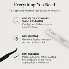 Pro Lash SoftWear tweezers aiding clean, accurate application.