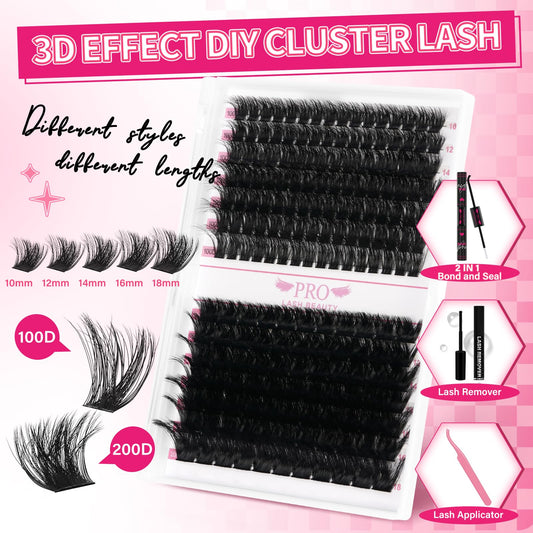 PRO LASHBEAUTY Bond and Seal bottles for secure, smooth lash application.