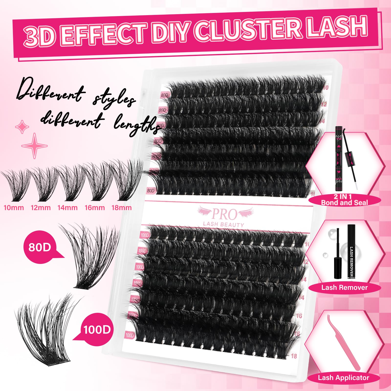 PRO LASHBEAUTY bond and seal bottle secured lash set hold.
