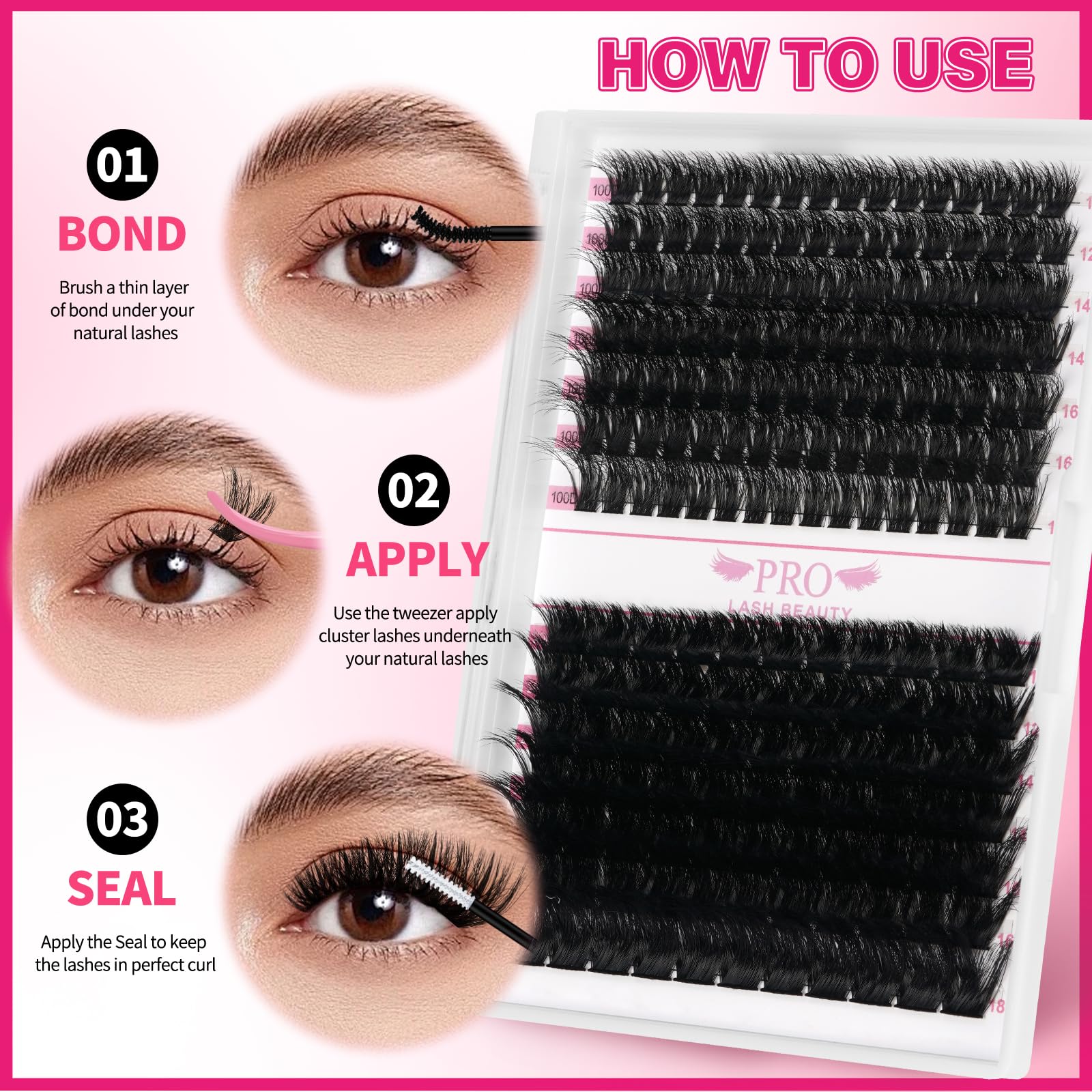 PRO LASHBEAUTY Easy at-home application for daily or party wear.