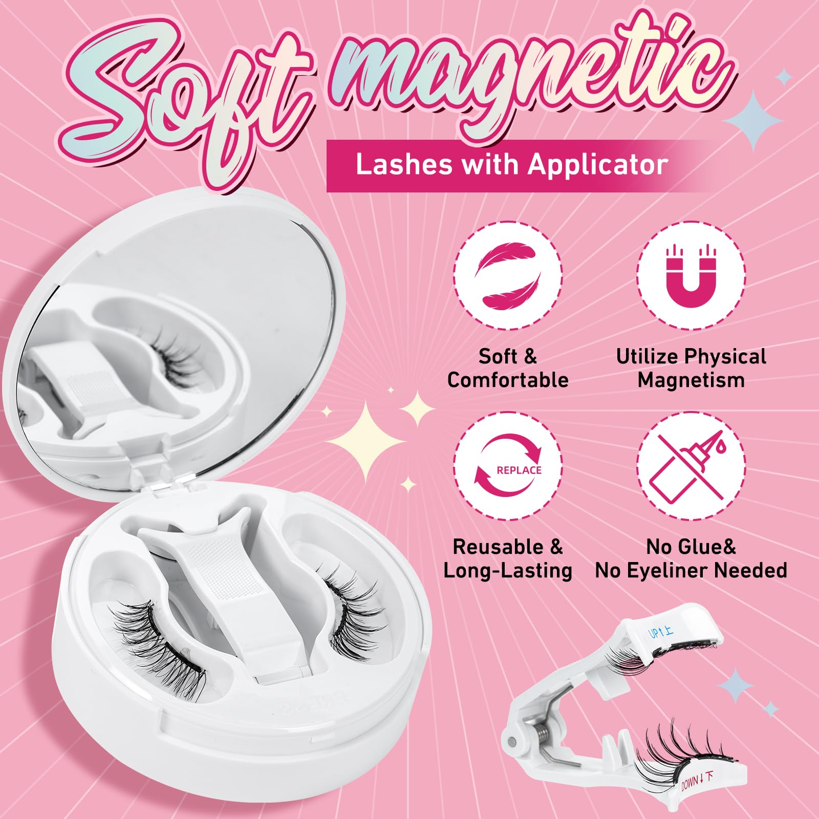 PRO LASHBEAUTY Frisky applicator included for glue-free lash placement