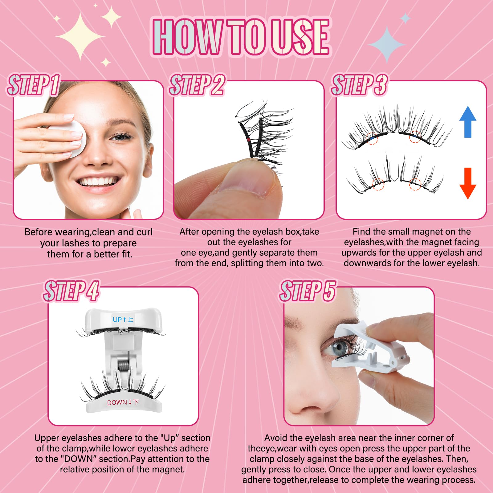 PRO LASHBEAUTY Frisky no-glue-needed lashes suitable for sensitive eyes