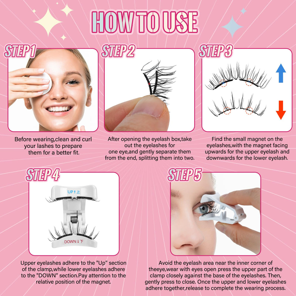 PRO LASHBEAUTY Frisky no-glue-needed lashes suitable for sensitive eyes