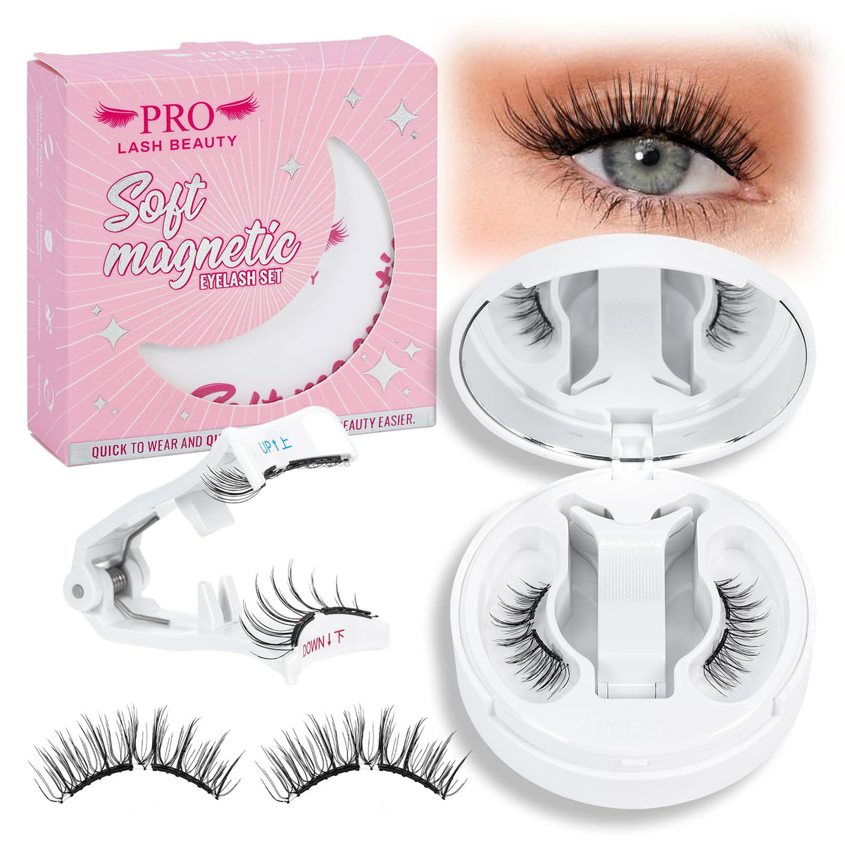 PRO LASHBEAUTY Frisky soft magnet eyelashes for natural look and all-day wear