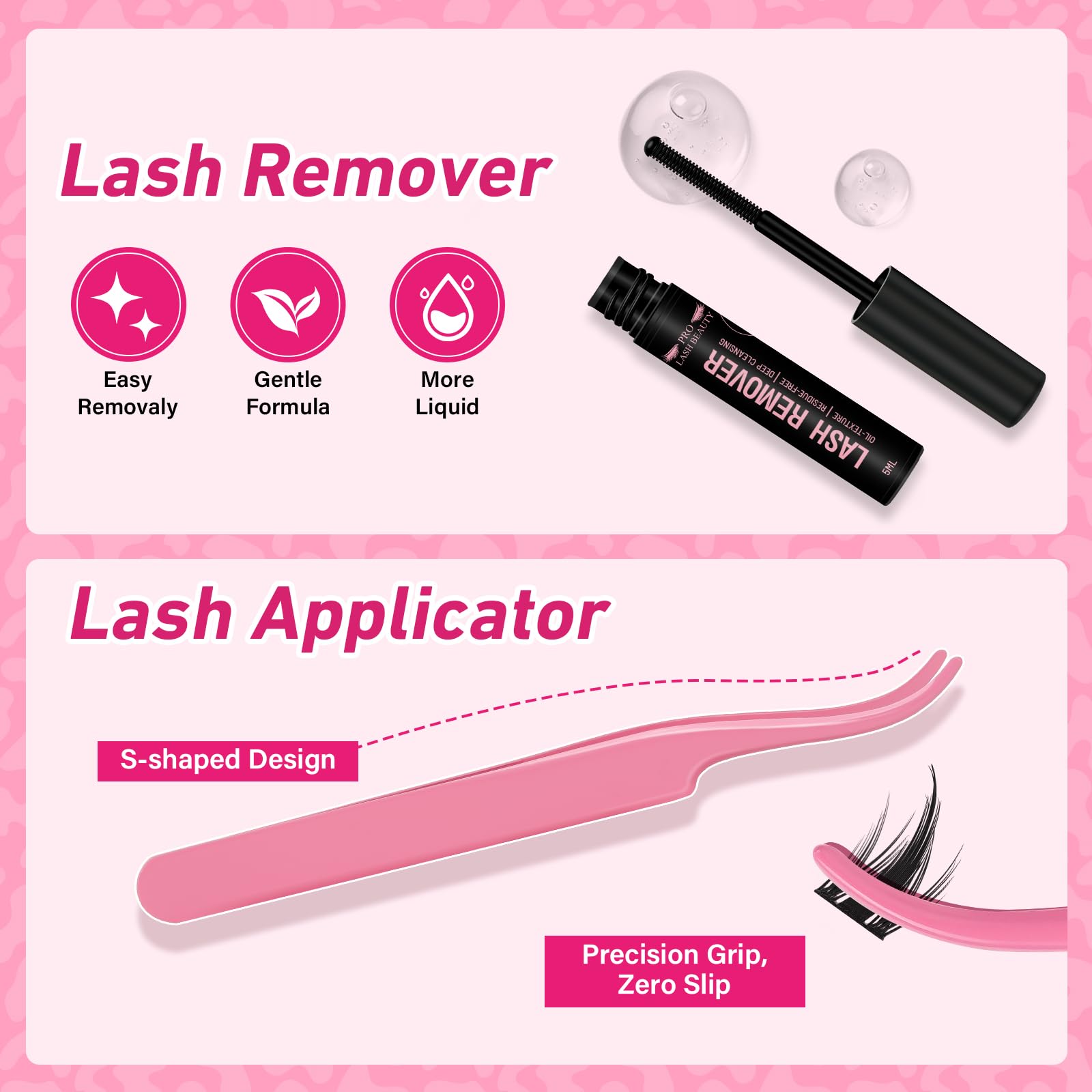 PRO LASHBEAUTY Lash applicator and remover image highlights beginner-friendly tool set