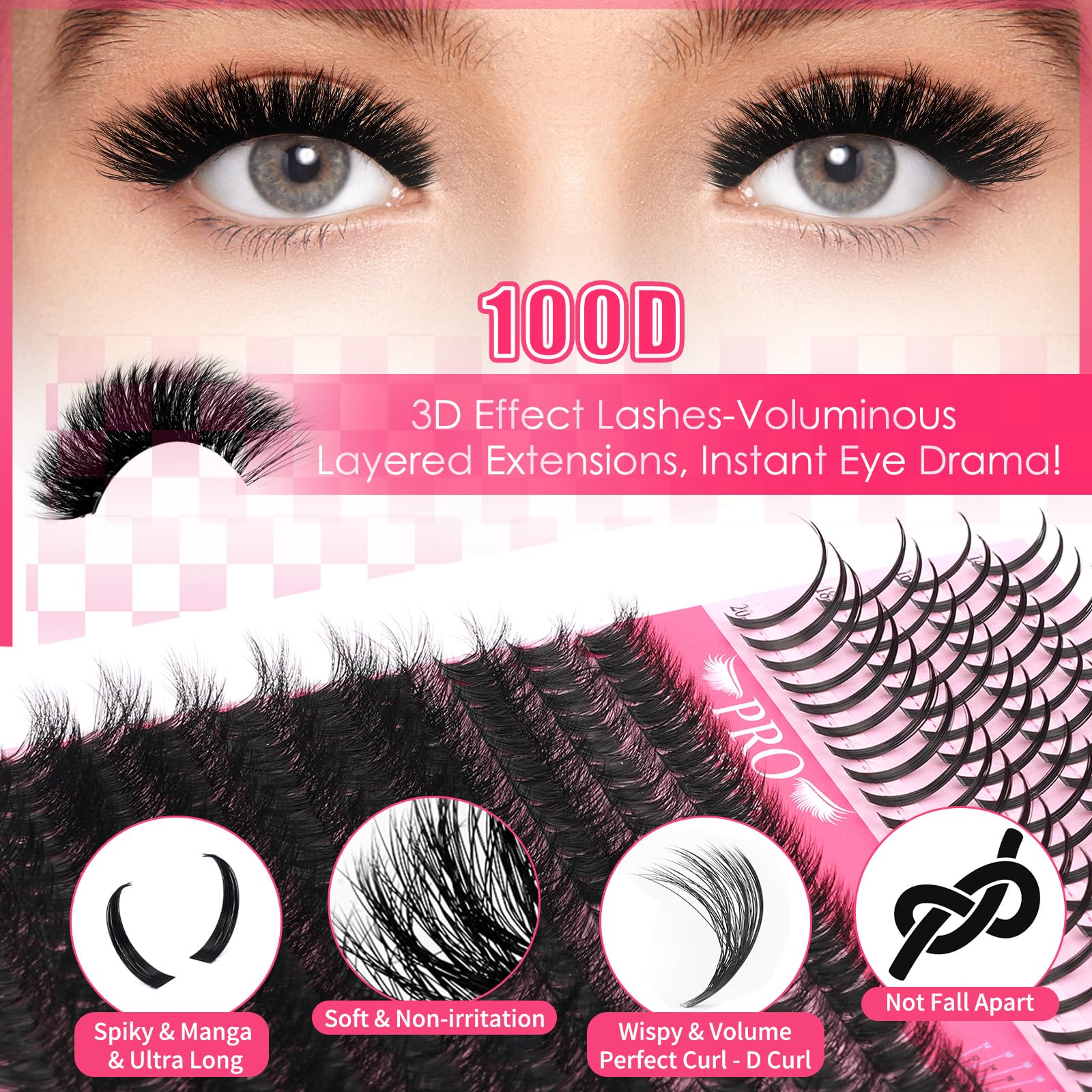 PRO LASHBEAUTY lash bond and seal help secure DIY lashes for lasting wear.