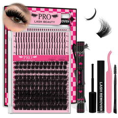 PRO LASHBEAUTY lash clusters 80D-100D spikes for flexible volume and easy DIY looks.