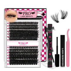 PRO LASHBEAUTY lash clusters kit - 3D style tray for natural volume.