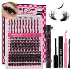 PRO LASHBEAUTY lash clusters tray with 80D and 100D for a lush 3D effect.