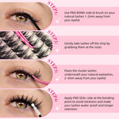 PRO LASHBEAUTY lash tweezers for precise placement during application.