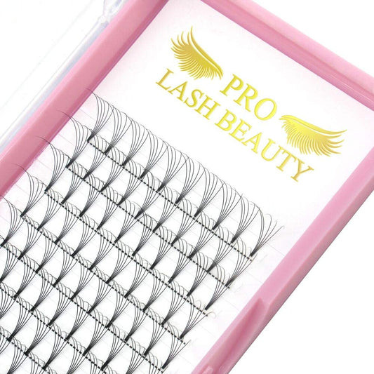 PRO LASHBEAUTY premade fans 5D-0.07-17mm deliver light-weight volumized lift.