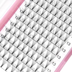 PRO LASHBEAUTY Premade Fans Short Stem 3D-12mm for lightweight comfort