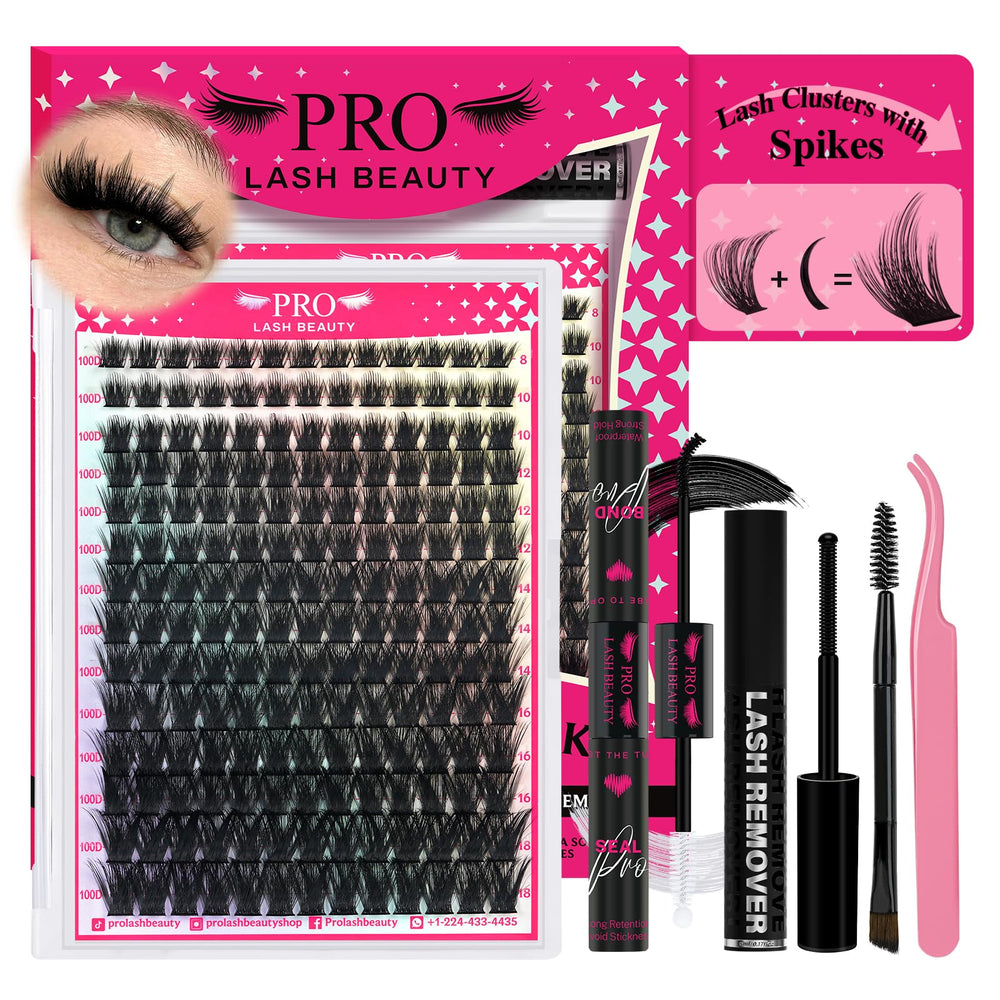 PRO LASHBEAUTY spiky lash clusters 100D for dramatic fullness