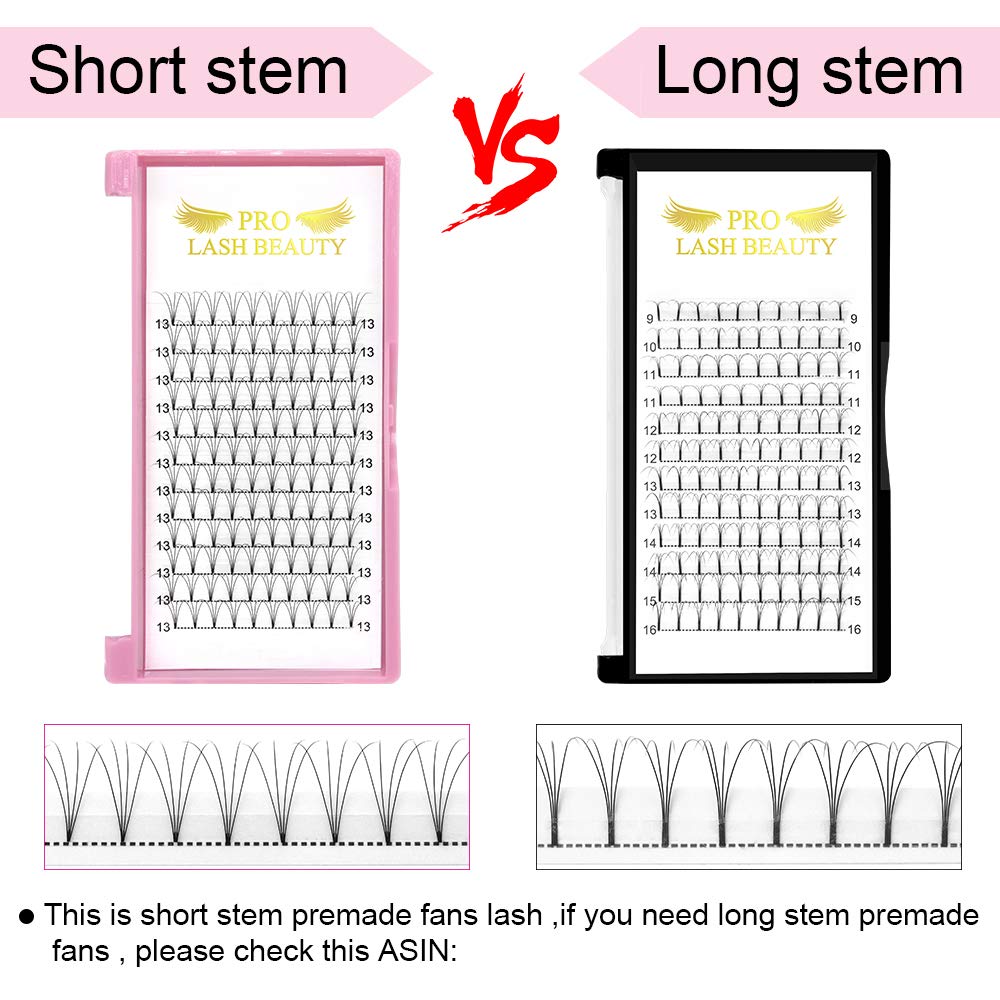 PRO LASHBEAUTY Stable curl Premade fans maintain shape for months.