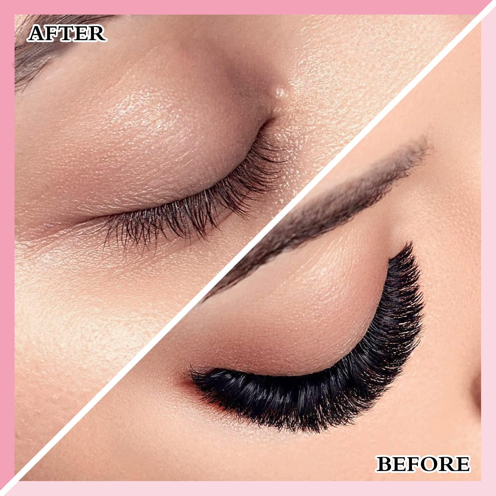 PRO LASHBEAUTY thin bases with thick fans for natural-looking volume.