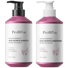 ProBliva onion-rosemary-biotin shampoo bottle nourishing thinning hair daily.
