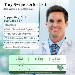ProCIV eyelid wipes circular design cleans lash lines gently and efficiently