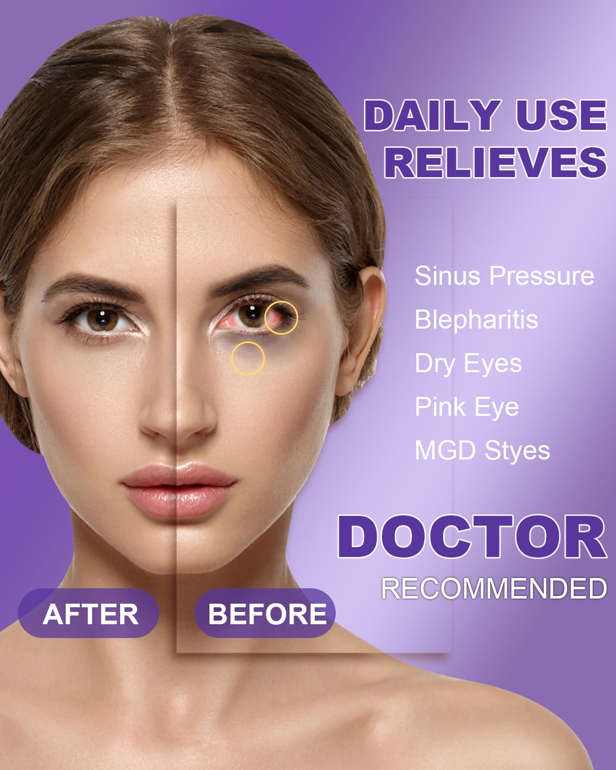 ProCIV warm compress eye mask delivers comforting heat for dry eye relief.