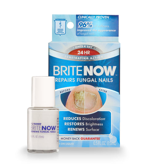 ProClearz Brite Now Nail Treatment delivers instant brightening and a smoother nail surface.