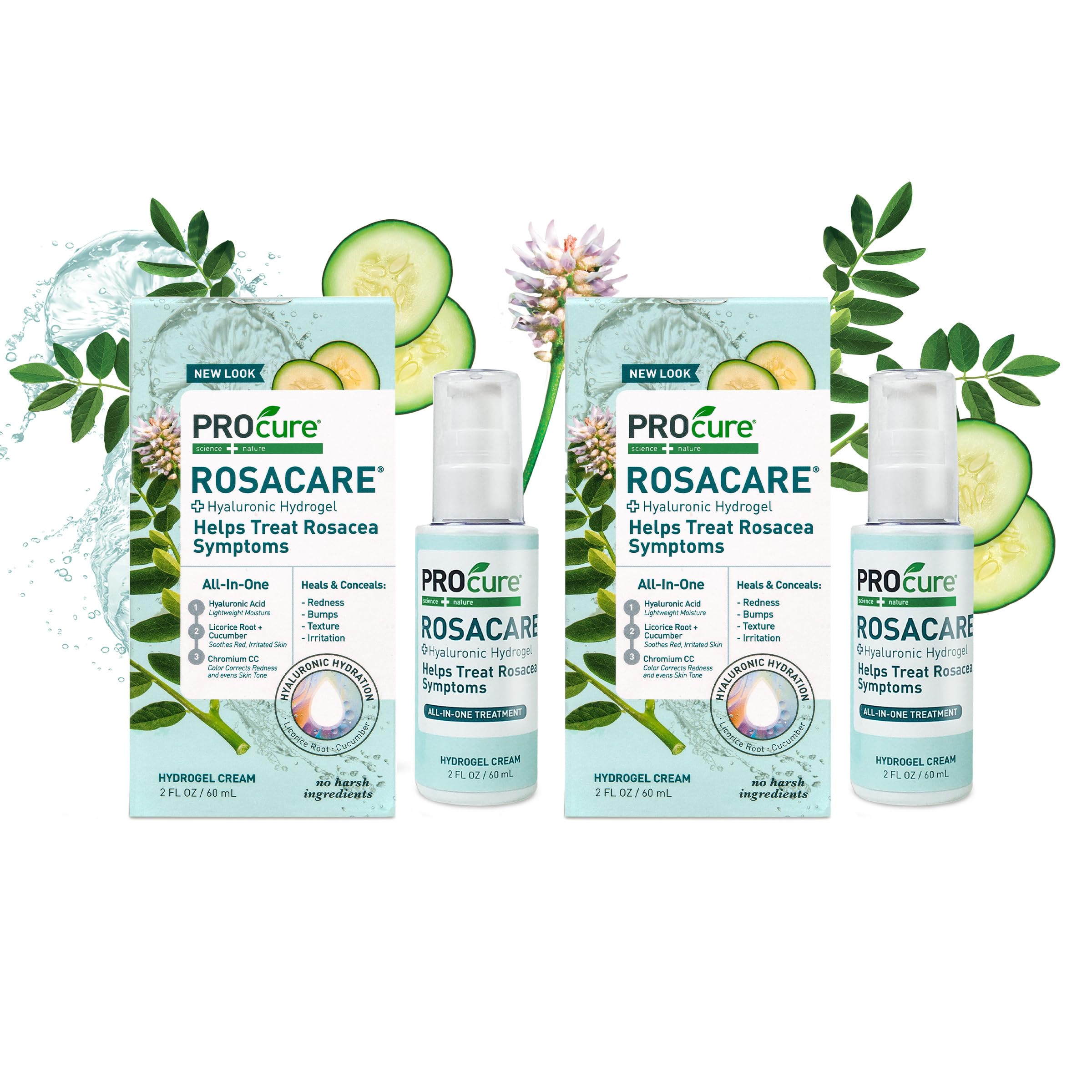 PROcure Rosacare Hydrogel 2-pack box for soothing skincare routines