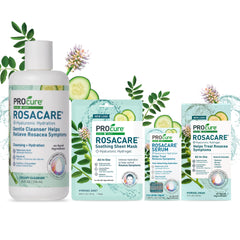 PROcure Rosacare Hydrogel close-up on face during calm moment