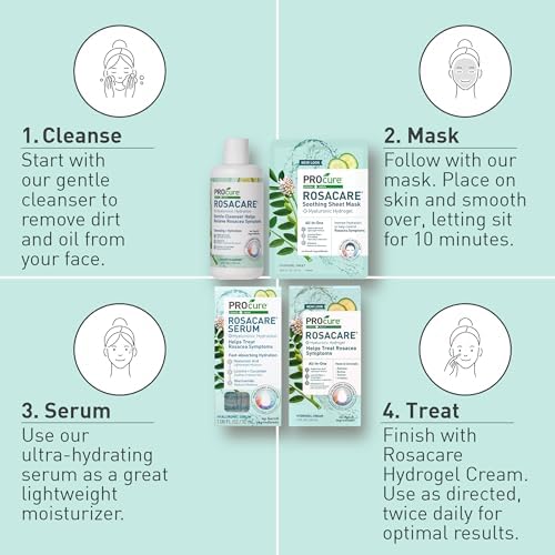 PROcure Rosacare Hydrogel quick-absorption on clean skin