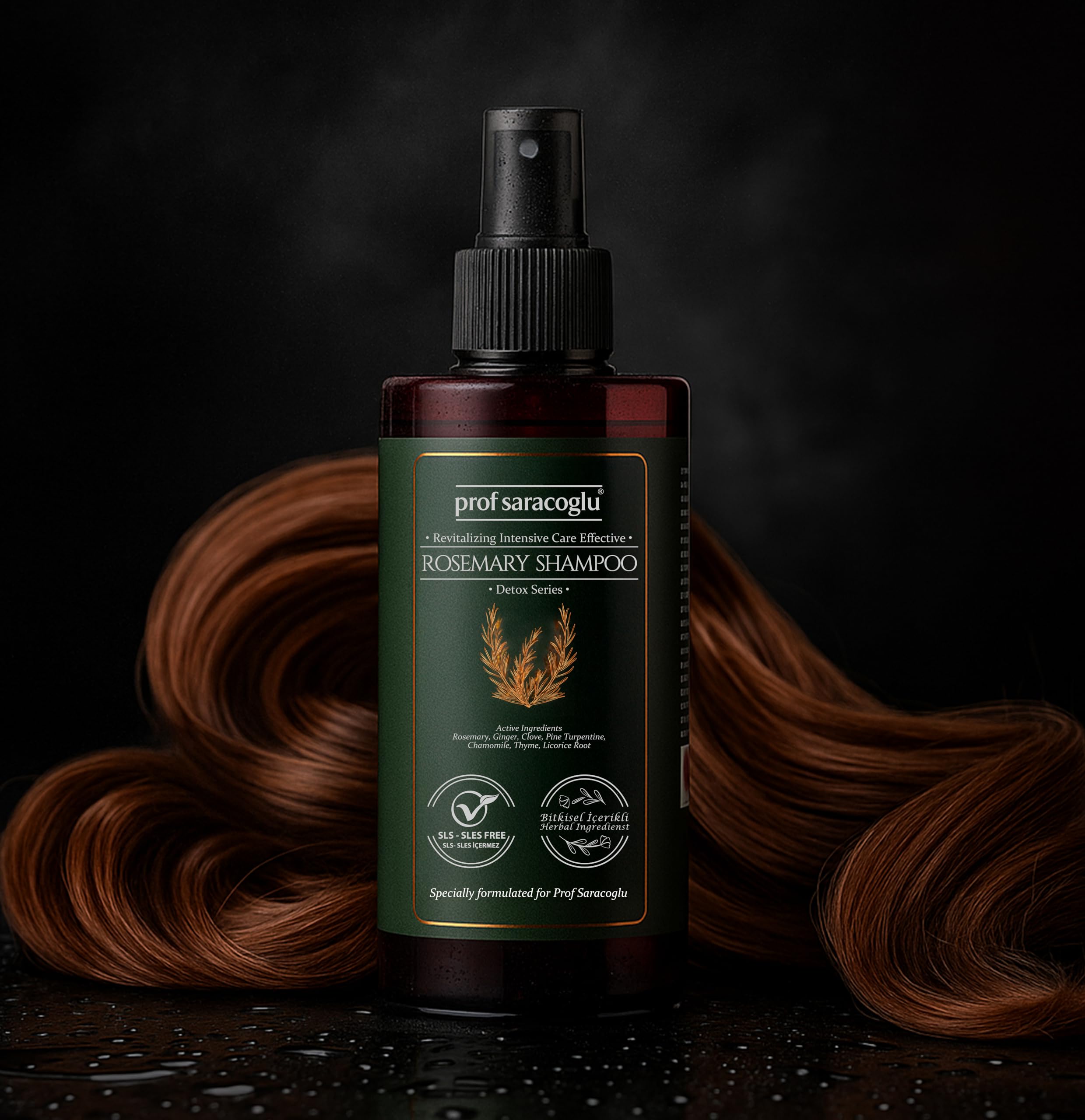 Detox Series branding highlighted on bottle for scalp care.