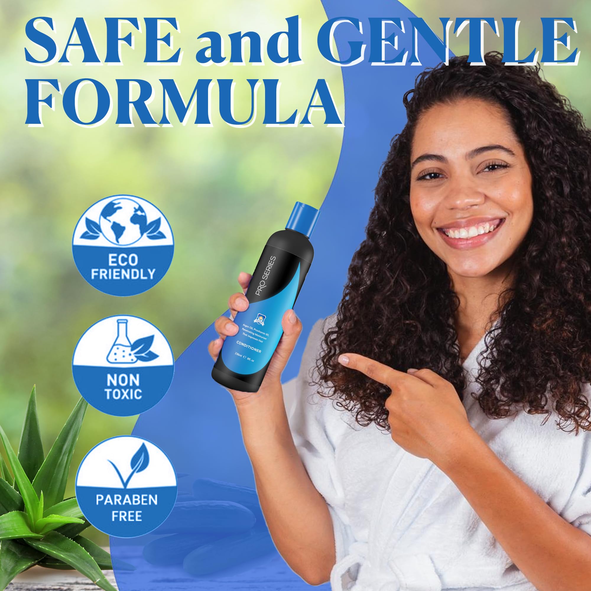 Professional Hair Labs Pro Series Conditioner lace wig smooth helps tame flyaways for natural-looking pieces.