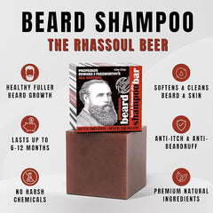 Professor Fuzzworthy's beard shampoo bar creates rich lather for thorough cleansing.