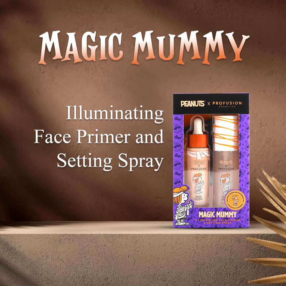 Profusion Peanuts Hydrating Setting Spray bottle delivers luminous, long-lasting glow