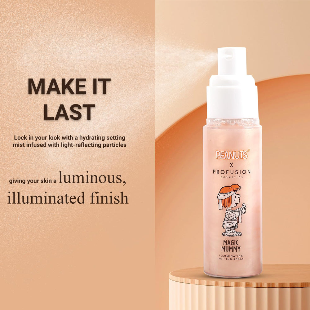 Profusion Cosmetics Peanuts Magic Mummy primer application demonstrates smooth skin prep